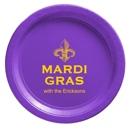 Mardi gras paper clearance plates