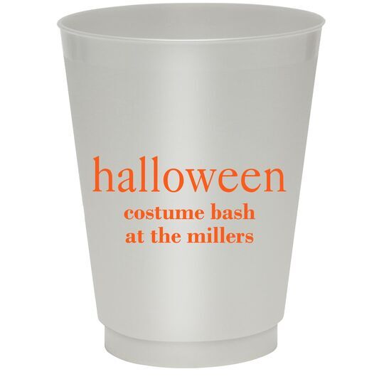 Big Word Halloween Colored Shatterproof Cups