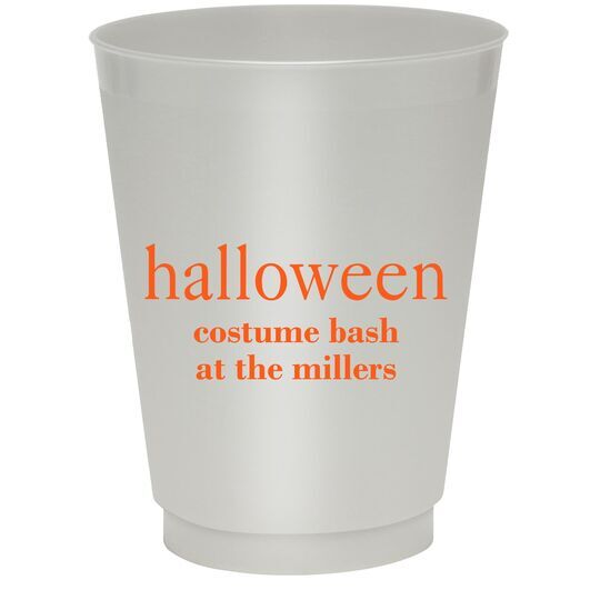 Big Word Halloween Colored Shatterproof Cups