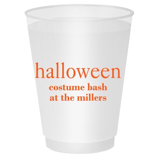 Big Word Halloween Shatterproof Cups