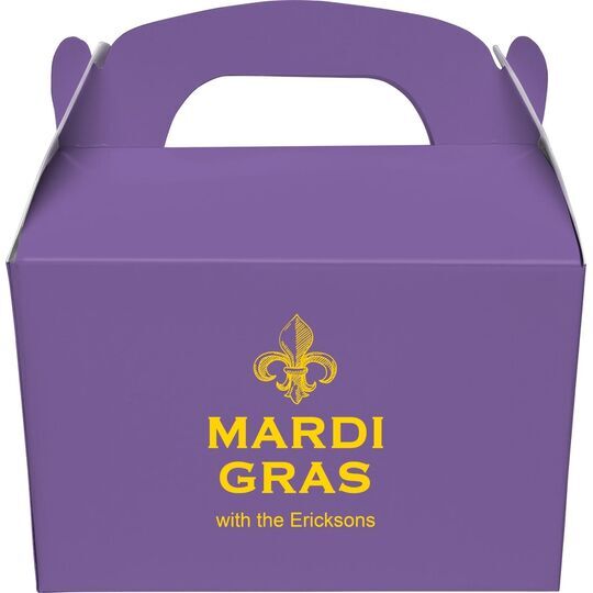 Mardi Gras Gable Favor Boxes