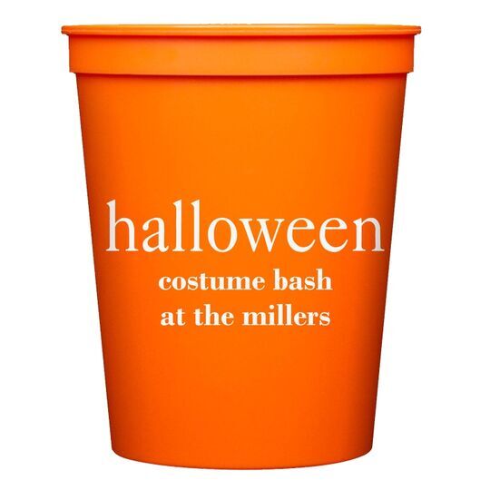 Big Word Halloween Stadium Cups