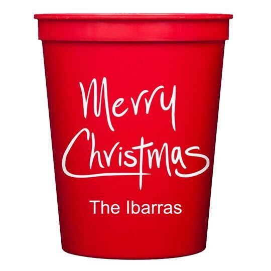 Fun Merry Christmas Stadium Cups