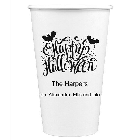 Happy Halloween Paper Coffee Cups