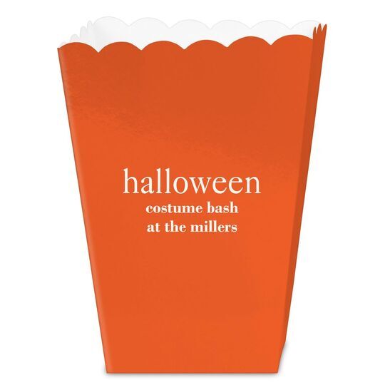 Big Word Halloween Mini Popcorn Boxes