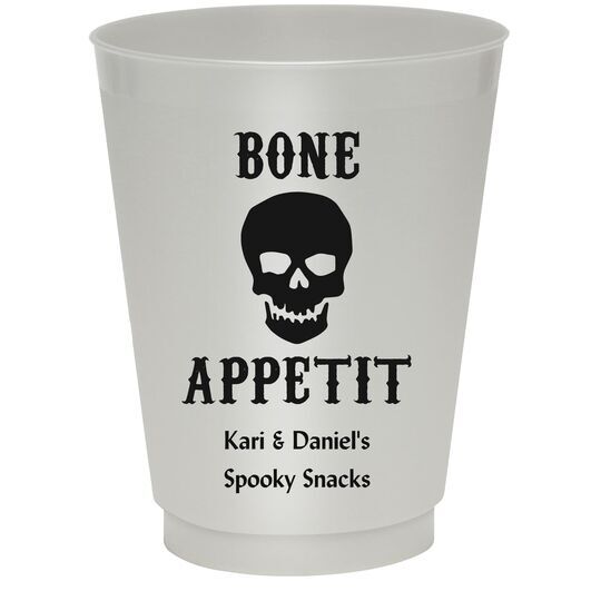 Bone Appetit Skull Colored Shatterproof Cups