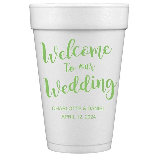 Welcome to our Wedding Styrofoam Cups