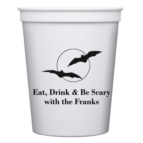 Full Moon with Bats Stadium Cups