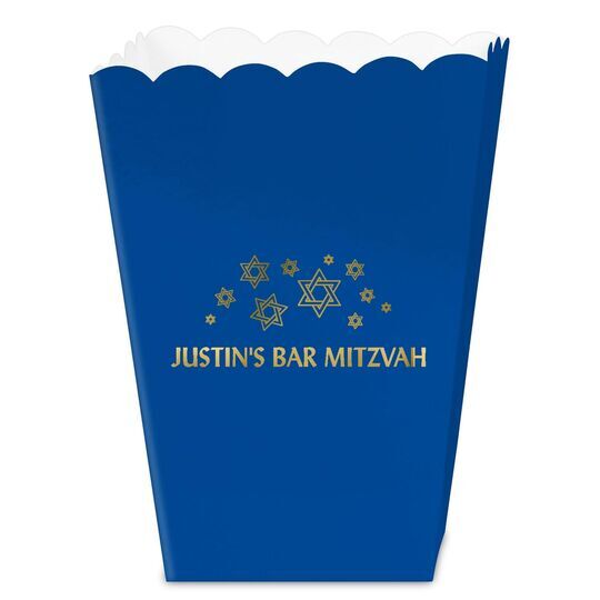 Modern Jewish Star Galaxy Mini Popcorn Boxes