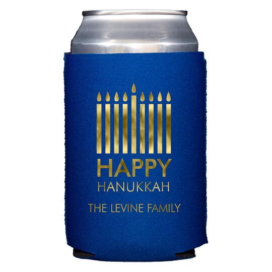 Modern Menorah Hanukkah Collapsible Huggers