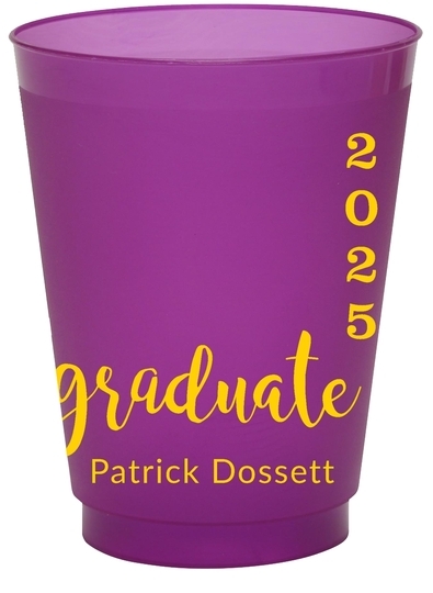 Graduate and Year Graduation Colored Shatterproof Cups