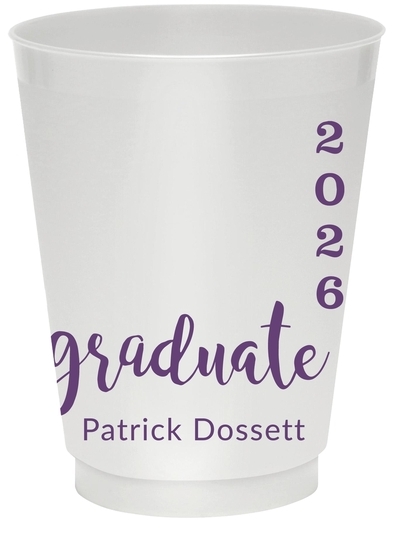 Graduate and Year Graduation Colored Shatterproof Cups