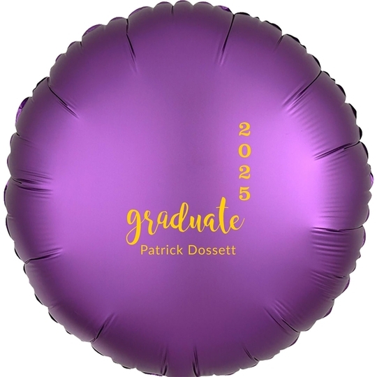 Graduate and Year Graduation Mylar Balloons