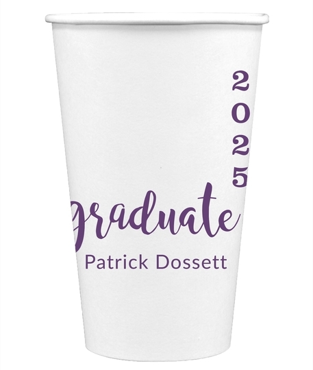 Graduate and Year Graduation Paper Coffee Cups