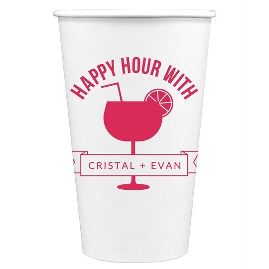 Happy Hour Margarita Paper Coffee Cups