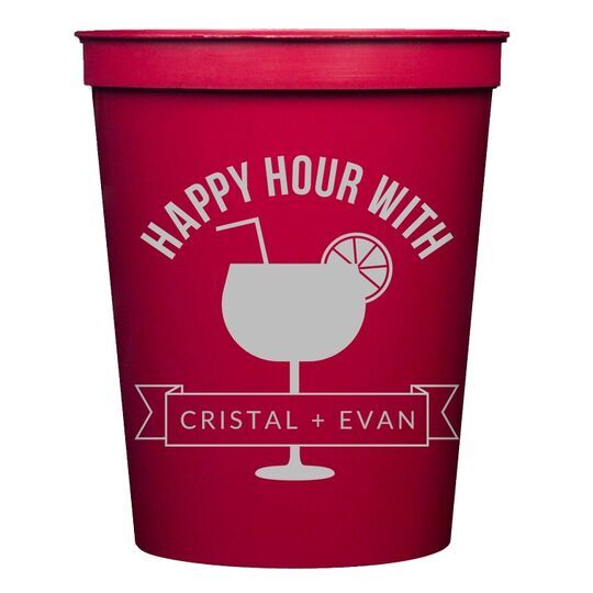 Happy Hour Margarita Stadium Cups