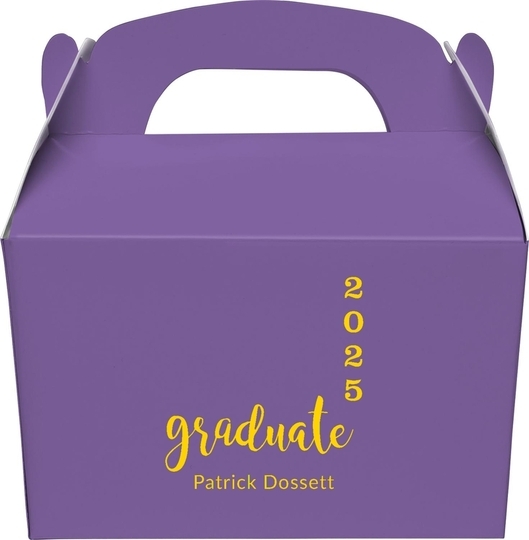 Graduate and Year Graduation Gable Favor Boxes