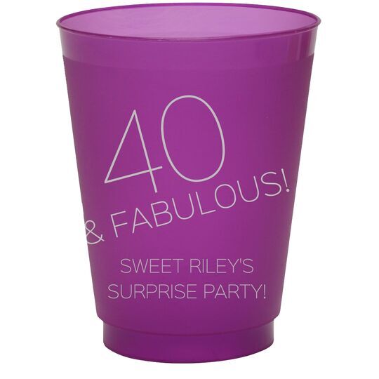 40 & Fabulous Colored Shatterproof Cups