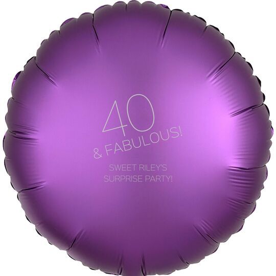 40 & Fabulous Mylar Balloons