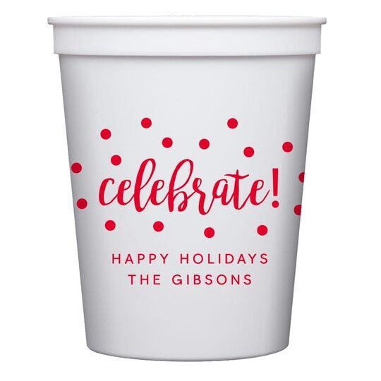 Confetti Dots Celebrate Stadium Cups