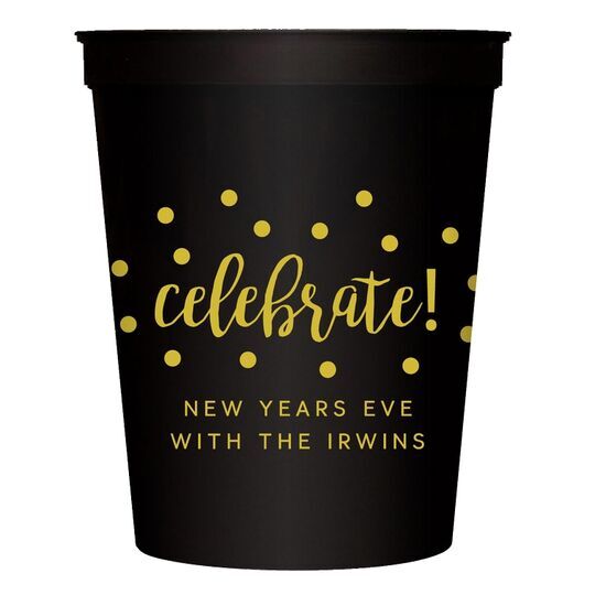 Confetti Dots Celebrate Stadium Cups