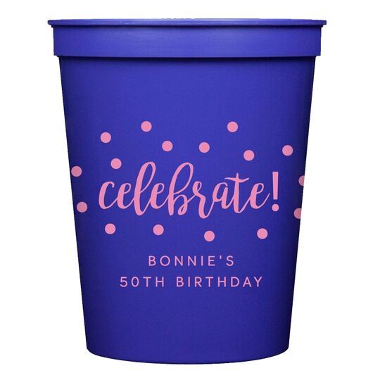 Confetti Dots Celebrate Stadium Cups