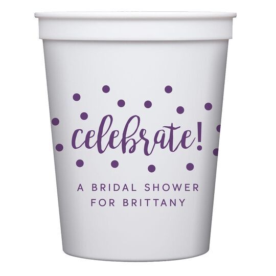 Confetti Dots Celebrate Stadium Cups
