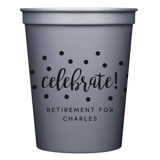 Confetti Dots Celebrate Stadium Cups