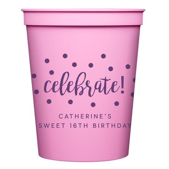 Confetti Dots Celebrate Stadium Cups