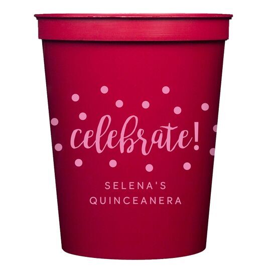 Confetti Dots Celebrate Stadium Cups