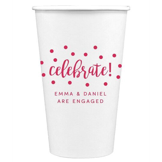 Confetti Dots Celebrate Paper Coffee Cups
