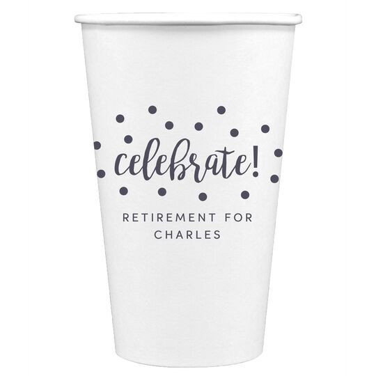 Confetti Dots Celebrate Paper Coffee Cups