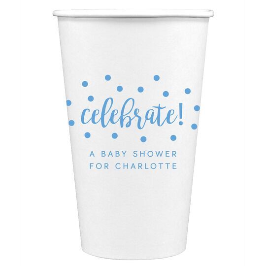 Confetti Dots Celebrate Paper Coffee Cups