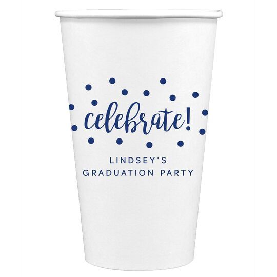 Confetti Dots Celebrate Paper Coffee Cups