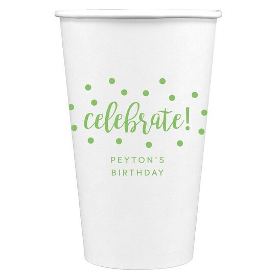 Confetti Dots Celebrate Paper Coffee Cups