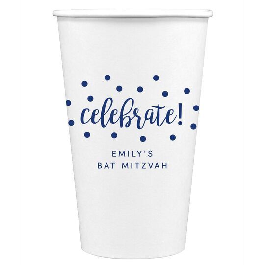 Confetti Dots Celebrate Paper Coffee Cups