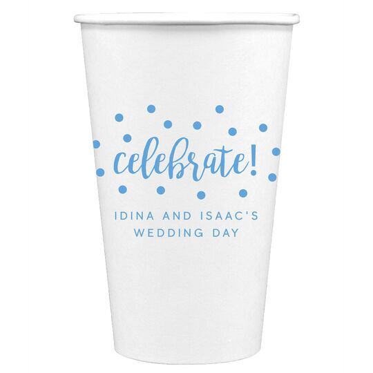 Confetti Dots Celebrate Paper Coffee Cups