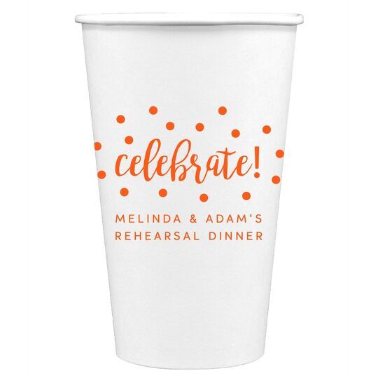 Confetti Dots Celebrate Paper Coffee Cups