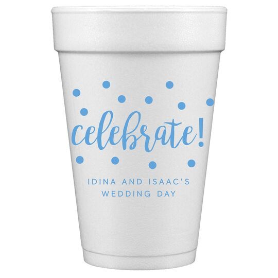 Confetti Dots Celebrate Styrofoam Cups