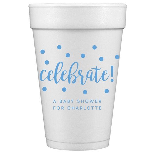 Confetti Dots Celebrate Styrofoam Cups