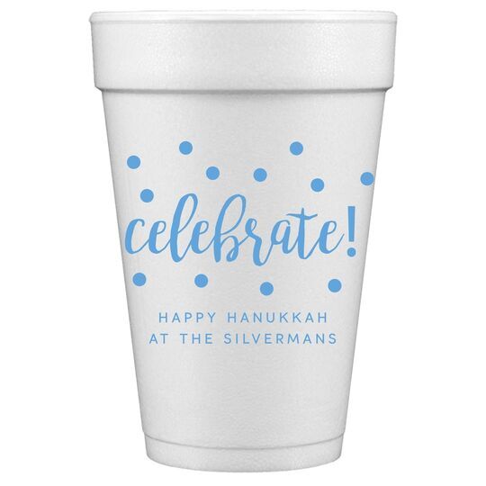 Confetti Dots Celebrate Styrofoam Cups