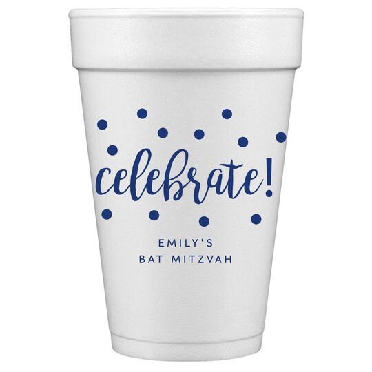 Confetti Dots Celebrate Styrofoam Cups