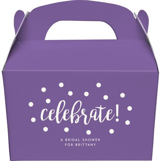 Confetti Dots Celebrate Gable Favor Boxes
