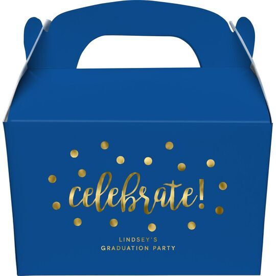 Confetti Dots Celebrate Gable Favor Boxes