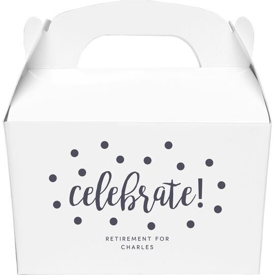 Confetti Dots Celebrate Gable Favor Boxes