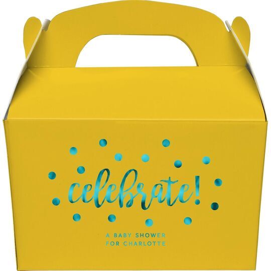 Confetti Dots Celebrate Gable Favor Boxes