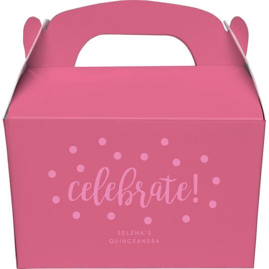 Confetti Dots Celebrate Gable Favor Boxes