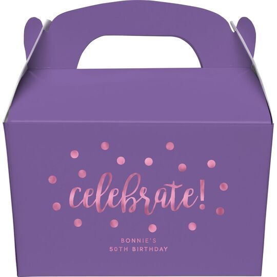 Confetti Dots Celebrate Gable Favor Boxes