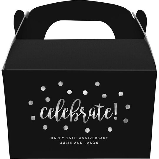 Confetti Dots Celebrate Gable Favor Boxes