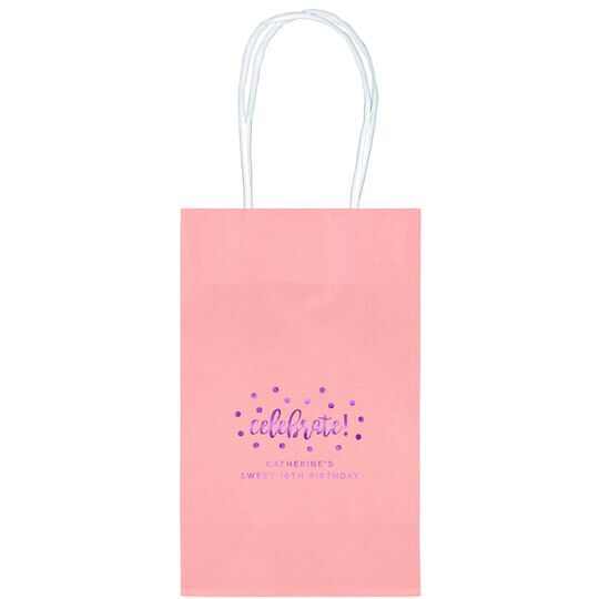 Confetti Dots Celebrate Medium Twisted Handled Bags